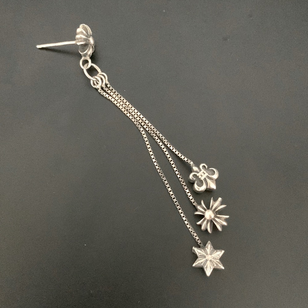 Chrome Hearts| silver Jojo 3 Drop Earrings